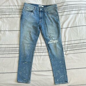 HUDSON JEANS, ‘Zack’ Skinny, Splatter, Size 36